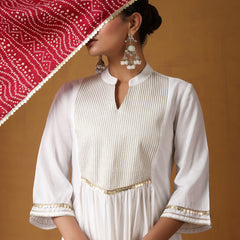 Khushal K Women Ethnic Motifs Embroidered Regular Kurta set