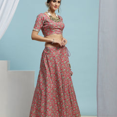 Ready to Wear Printed Lehenga & Blouse With Dupatta
