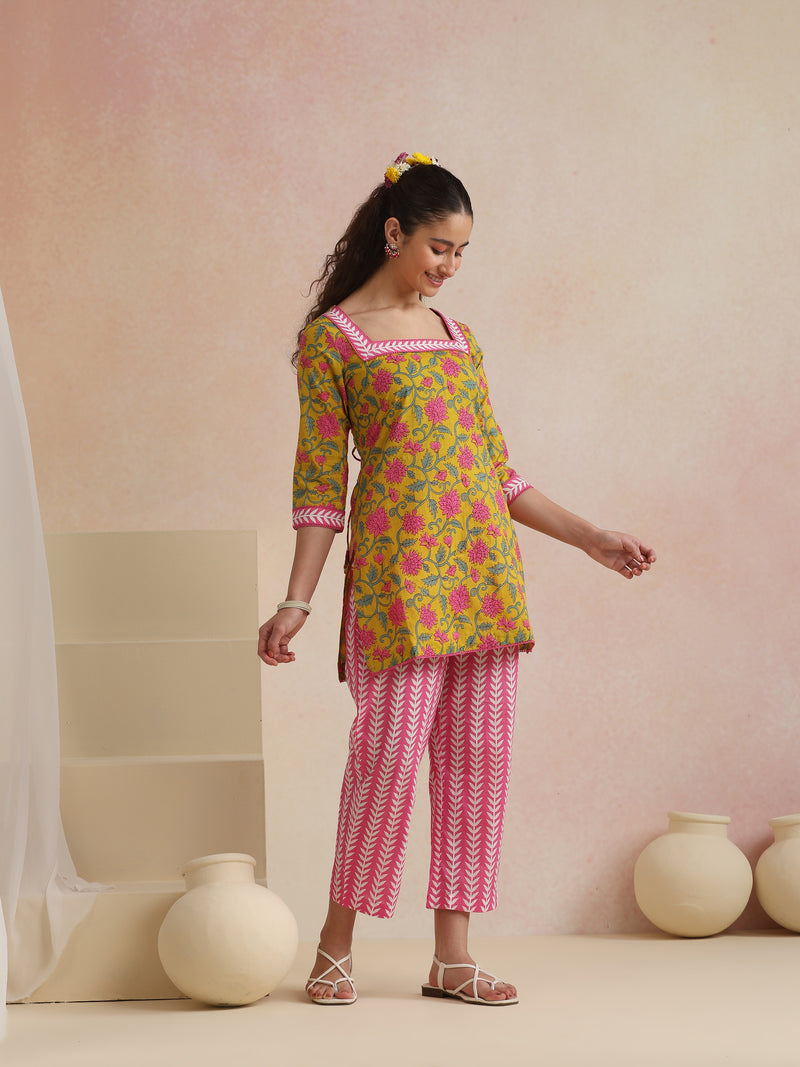 Khushal K Women Co-Ords Set - Yellow