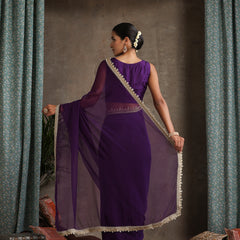Poly Chiffon Fashion Saree