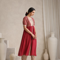 Traditional Jacket Style Cord Set with Printed Inner & Trouser
