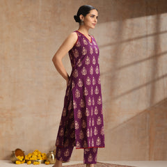 Women Ethnic Motifs Printed Regular Pure Cotton Kurta with Trousers & Dupatta