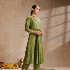Women Ethnic Motifs Printed Sequinned Anarkali Kurta with Trousers & Dupatta