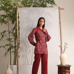 Khushal K Women Co-Ords set - Maroon