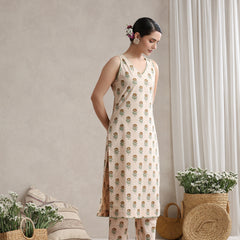 Khushal K Women Printed Cotton Kurta Sets