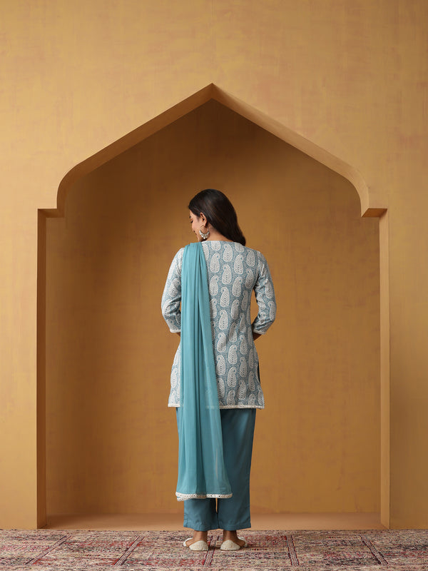 Khushal K Women Paisley Printed Regular Kurta set