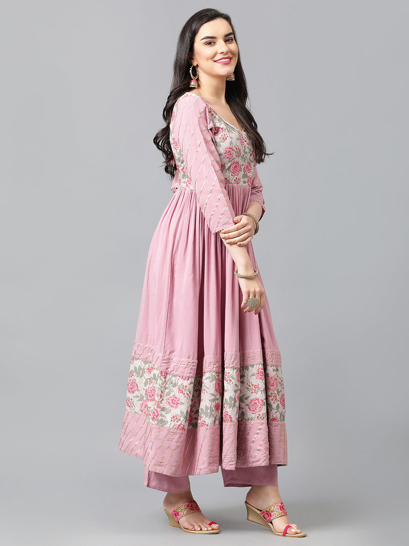 Women Floral Printed Regular Kurta with Palazzos & With Dupatta