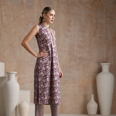 Women Floral Printed Cotton Kurta with Palazzos & Dupatta