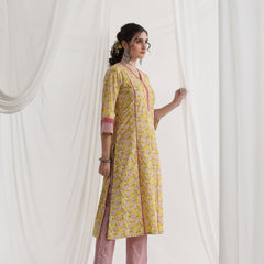 Women Floral Printed Regular Pure Cotton Kurta with Palazzos & With Dupatta