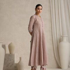 Khushal K Women Floral Printed Cotton A-Line Kurta set