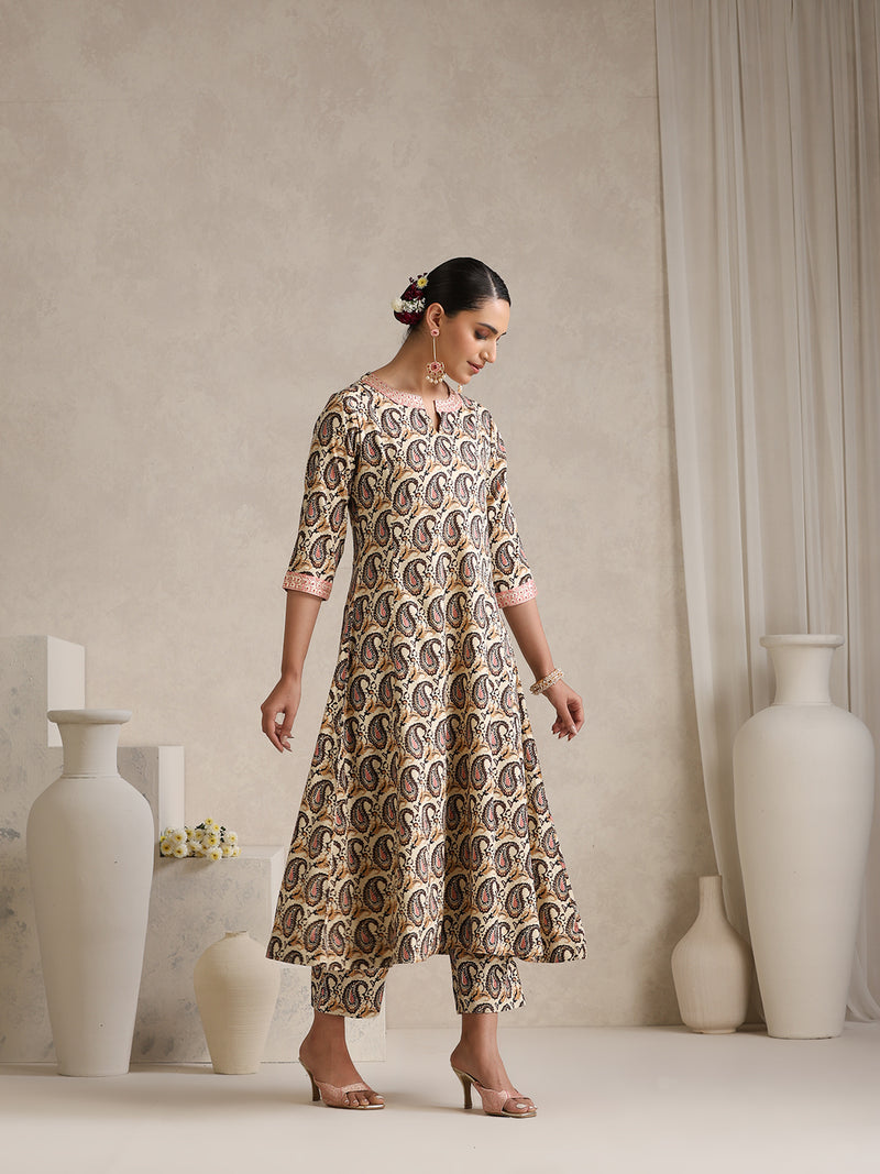 Khushal K Floral Printed  Anarkali Kurta set