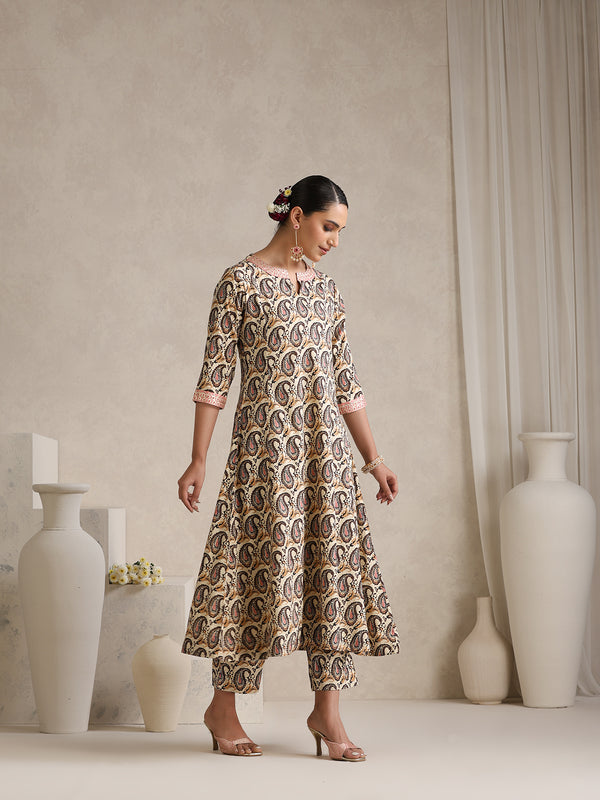 Khushal K Floral Printed  Anarkali Kurta set