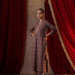 Khushal K Women Cotton kurta and palazzo with dupatta set - Brown