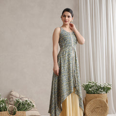 Khushal K Floral Printed A-Line Kurta set