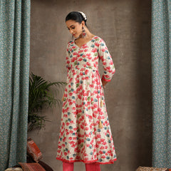 Women Floral Printed Kurta with Palazzos & Dupatta