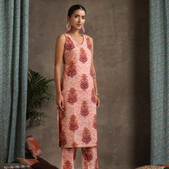 Women Ethnic Motifs Printed Regular Pure Cotton Kurta Palazzos & With Dupatta