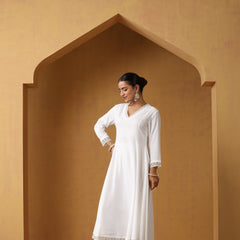 Khushal K Women Solid A-Line Kurta set