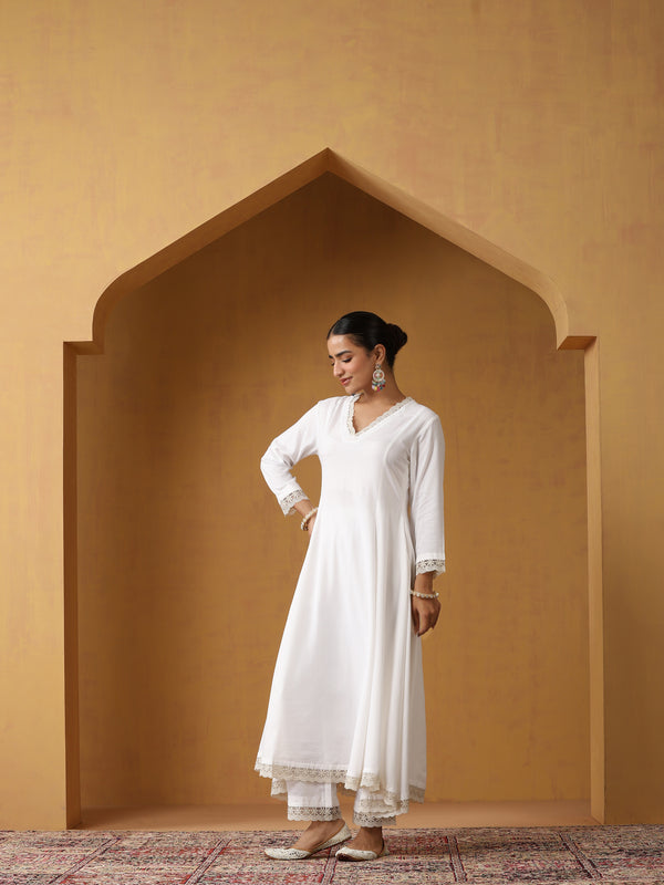 Khushal K Women Solid A-Line Kurta set