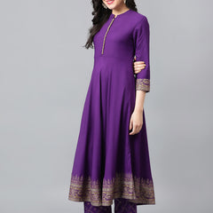 Women Ethnic Motifs Printed Empire Kurta with Palazzos & With Dupatta