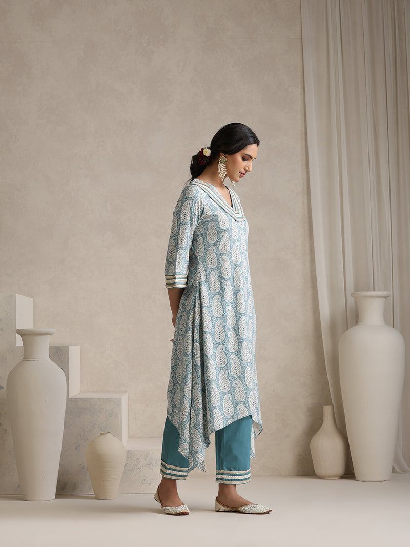 Khushal K Women Paisley Printed A-Line Kurta set