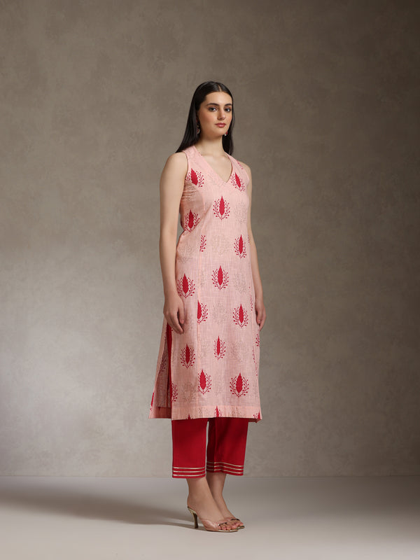 Khushal K Women Ethnic Motifs Printed Cotton Kurta set