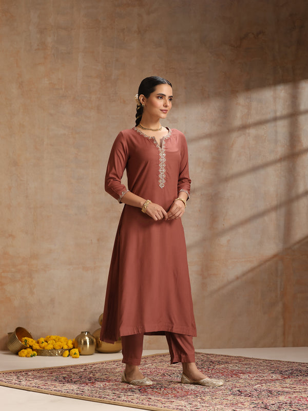 Women’s Ethnic Motif Print Kurta with Trousers & Dupatta