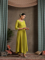 Sweet Heart Neck Anarkali Kurta with Palazzos & With Dupatta