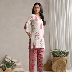 Khushal K Women Ethnic Motifs Printed Regular Pure Cotton Kurta set