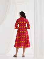 Women Floral Printed Fit & Flare Midi Dress