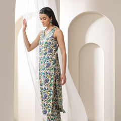 Khushal K Women Floral Printed Cotton Kurta with Trousers & Dupatta