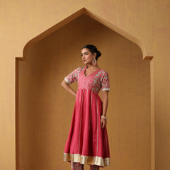Khushal K Floral Embroidered Anarkali  Kurta set