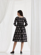 Women Floral Print Fit & Flare Mini Dress