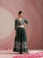 Embroidered Sequinned Ready To Wear Lehenga & Blouse With Dupatta