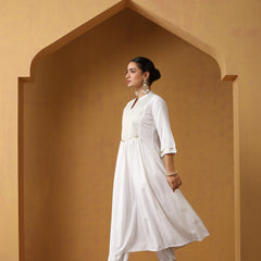 Khushal K Women Ethnic Motifs Embroidered Regular Kurta set