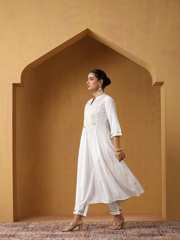 Khushal K Women Ethnic Motifs Embroidered Regular Kurta set