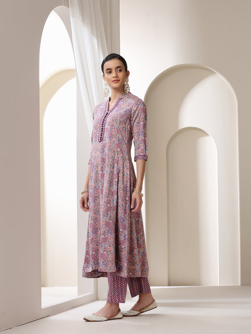 Khushal K Women Paisley Printed  Kurta set