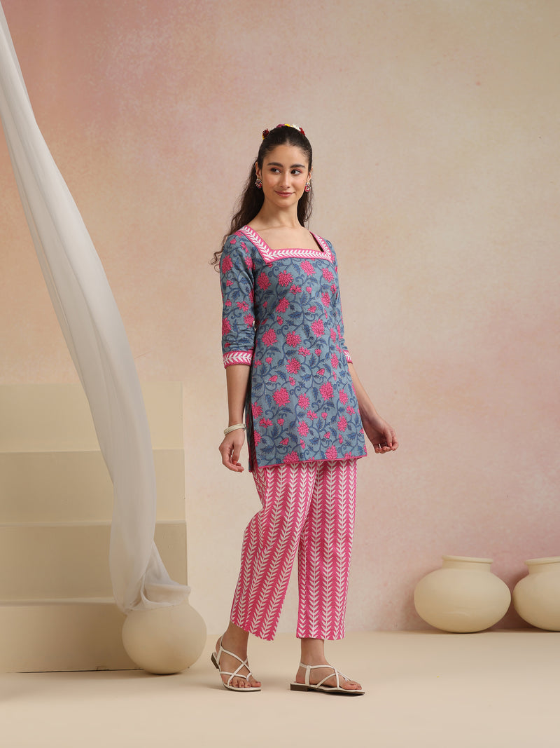 Khushal K Women Co-Ords Set - Blue