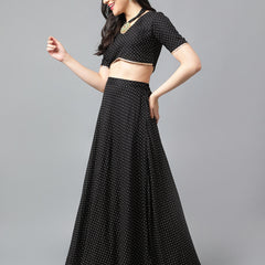 Bandhani Printed Gotta Patti Ready to Wear Lehenga & Blouse With Dupatta