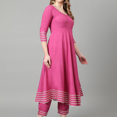 Khushal K Women Regular Gotta Patti Kurta Sets