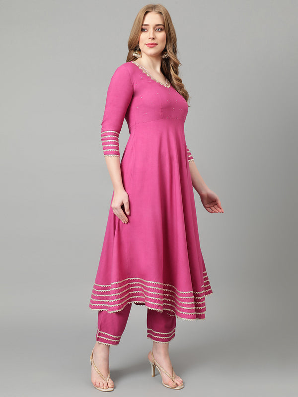 Khushal K Women Regular Gotta Patti Kurta Sets