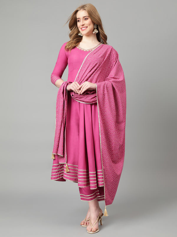 Khushal K Women Regular Gotta Patti Kurta Sets