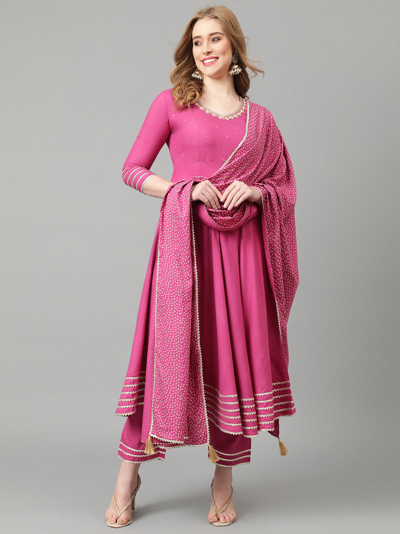 Khushal K Women Regular Gotta Patti Kurta Sets
