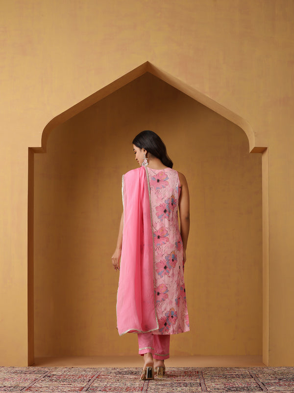 Khushal K Women Floral Printed Regular Kurta set