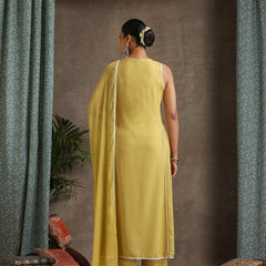 Anarkali Kurta With Palazzos And Dupatta