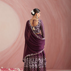 Floral Printed Gotta Patti Ready to Wear Lehenga & Choli With Dupatta