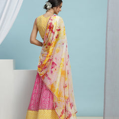 Printed Cotton Ready to Wear Lehenga & Blouse With Dupatta
