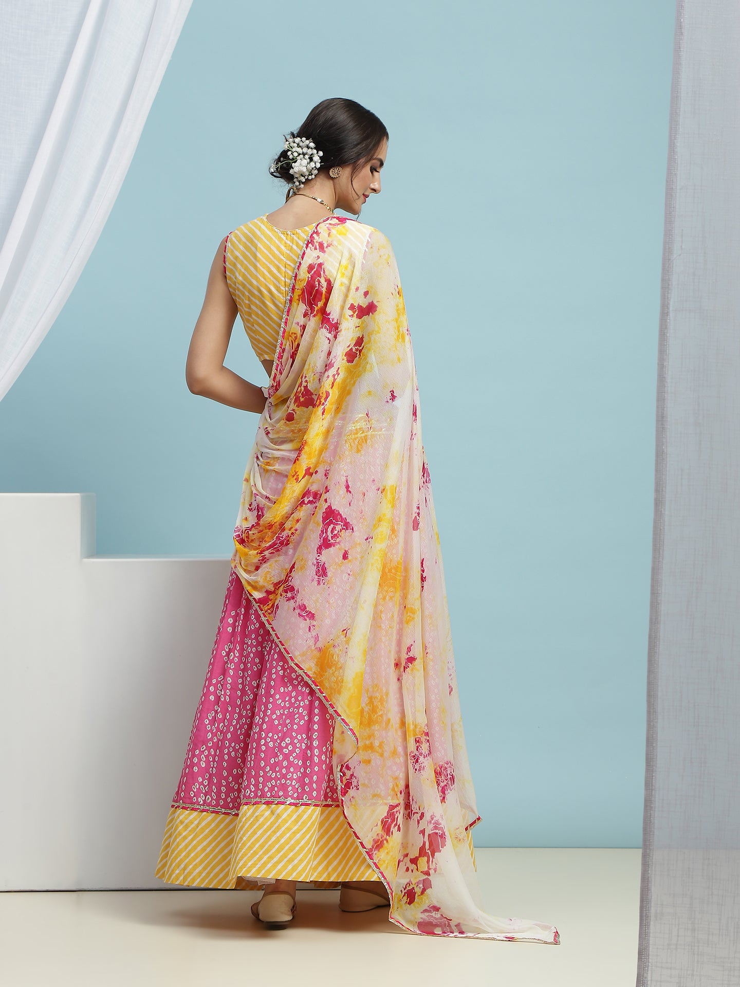 Printed Cotton Ready to Wear Lehenga & Blouse With Dupatta