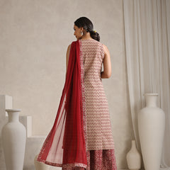 Women Floral Printed Regular Pure Cotton Kurta with Palazzos & With Dupatta