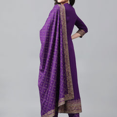 Women Ethnic Motifs Printed Empire Kurta with Palazzos & With Dupatta
