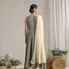 Khushal K Floral Printed A-Line Kurta set